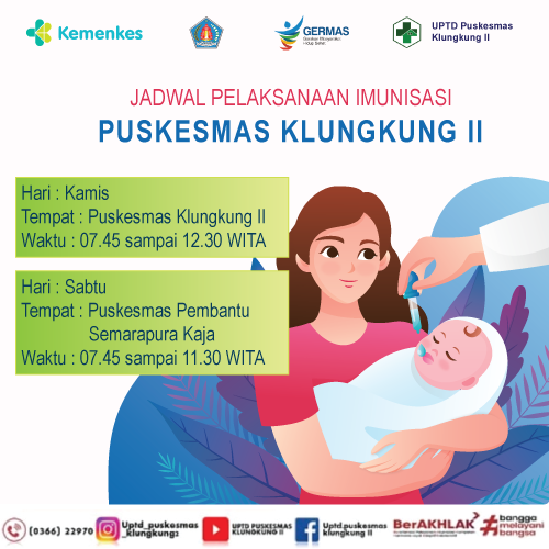 Jadwal Imunisasi di Puskesmas Klungkung II