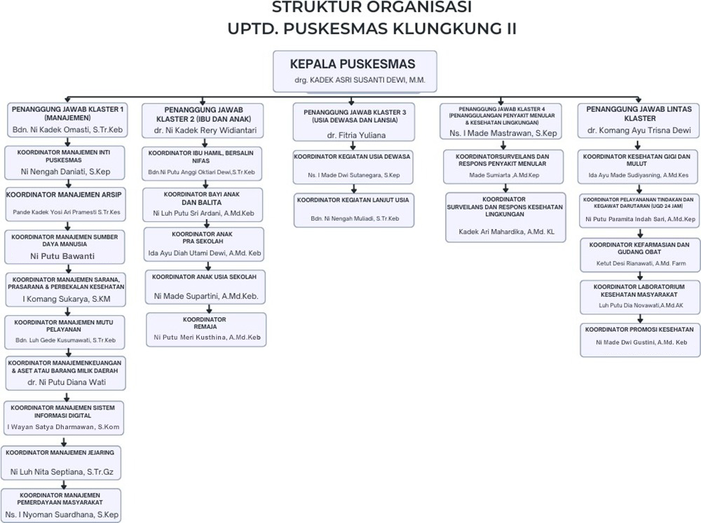 Struktur Organisasi Puskesmas Klungkung 2