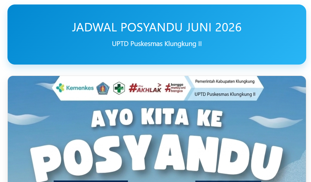 Jadwal Posyandu Juni 2026